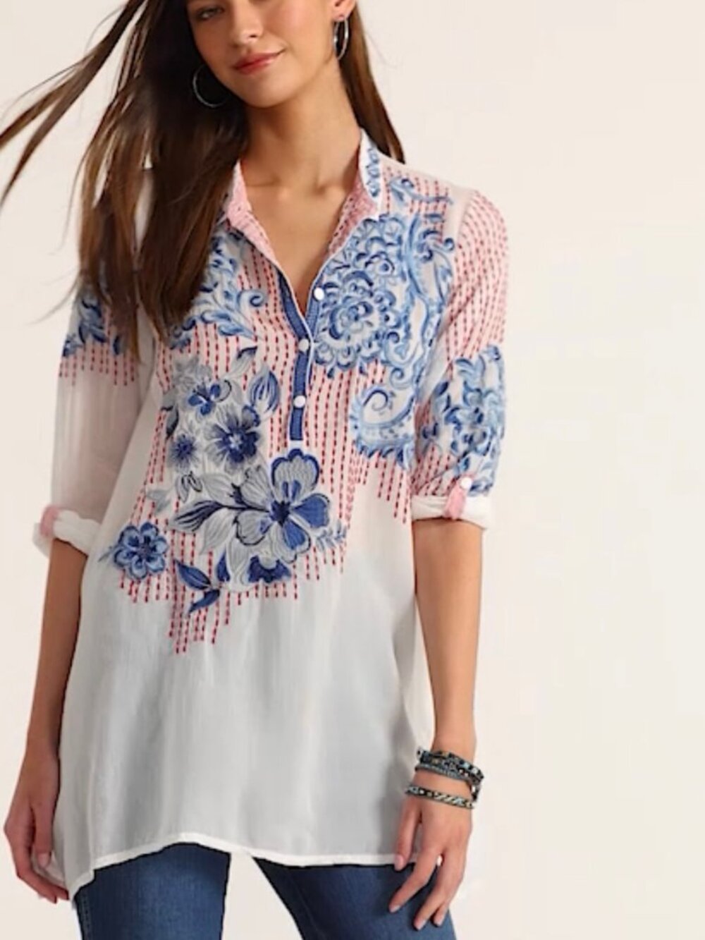 Johnny Was Gilani Tunic Blouse   XS